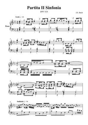Book cover for Partita No. 2 in C minor, BWV 826: I. Sinfonia