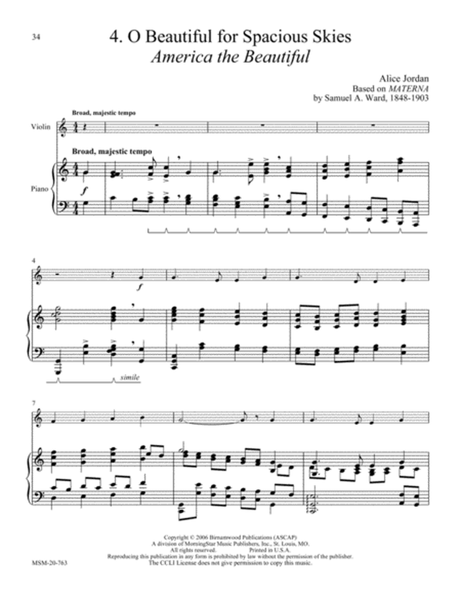 An American Suite for Violin and Piano image number null