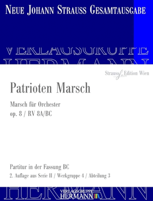 Book cover for Patrioten Marsch Op. 8 RV 8A/BC