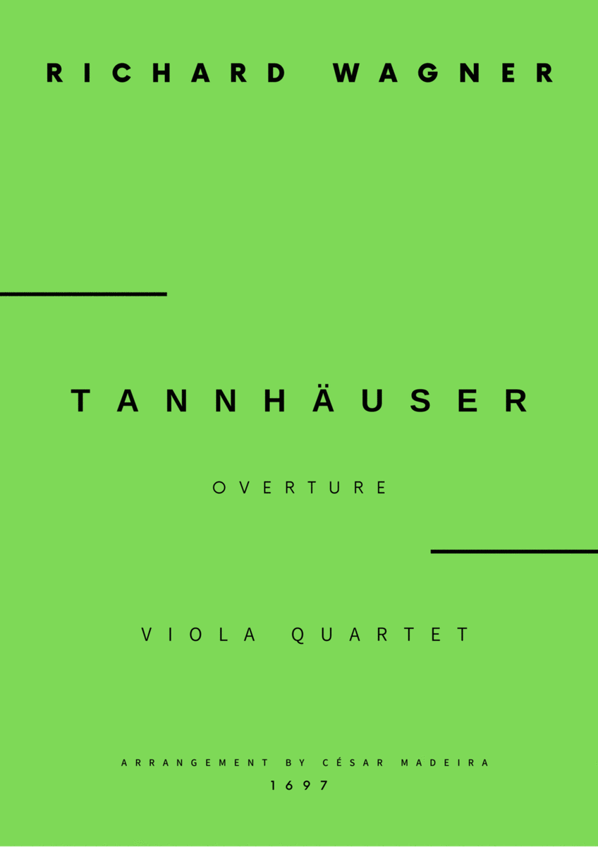 Tannhäuser (Overture) - Viola Quartet (Full Score) - Score Only image number null