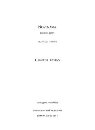 Book cover for Novenaria Op.67 No.1
