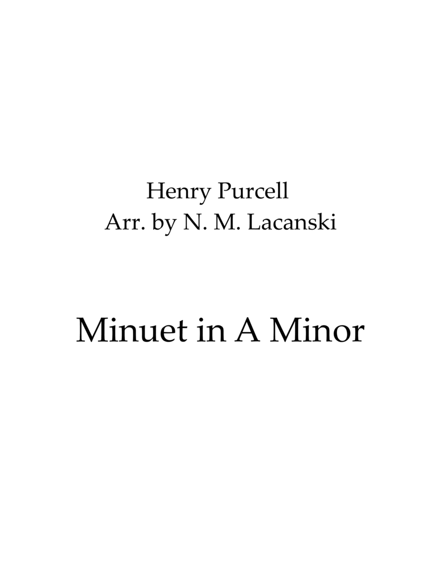 Minuet in A Minor image number null
