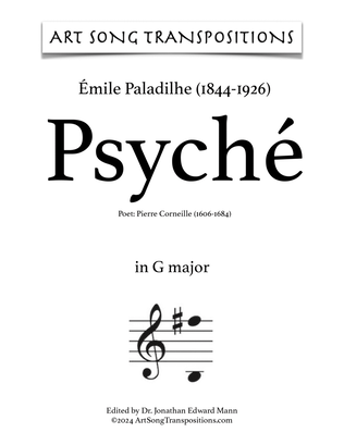 Book cover for PALADILHE: Psyché (transposed to G major)
