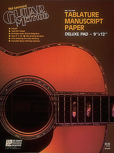 Guitar Tablature Manuscript Paper - Deluxe