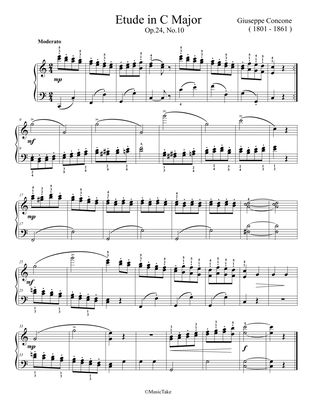 Concone Etude in C Major Op.24, No.10