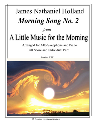 Morning Song No 2 from A Little Music for the Morning for Alto Saxophone and Piano