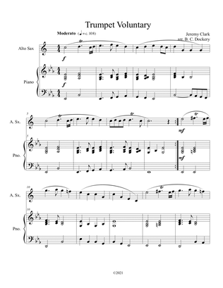 Book cover for Trumpet Voluntary (Alto Sax Solo) with piano accompaniment