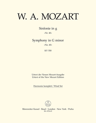 Symphony, No. 40 g minor, KV 550