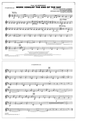 Book cover for Work Song/At the End of the Day (Les Misérables) (arr. Jay Bocook) - Eb Baritone Sax