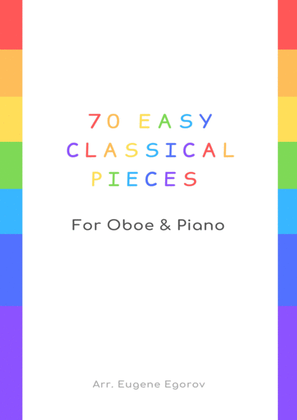 Book cover for 70 Easy Classical Pieces For Oboe & Piano
