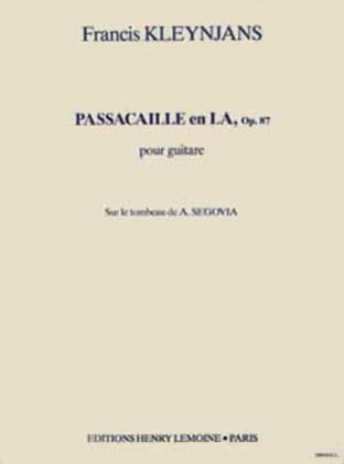 Book cover for Passacaille op.87