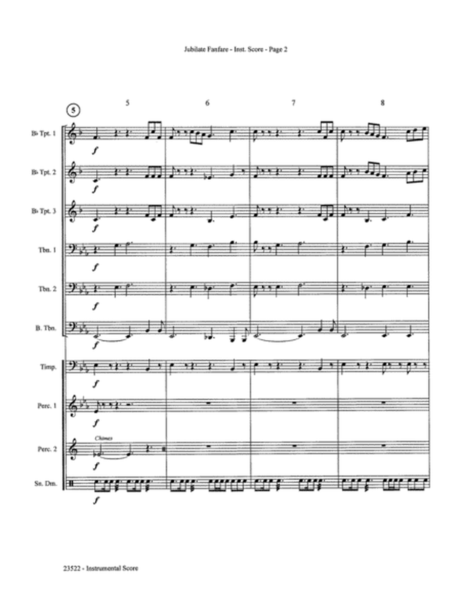 Jubilate Fanfare: Score