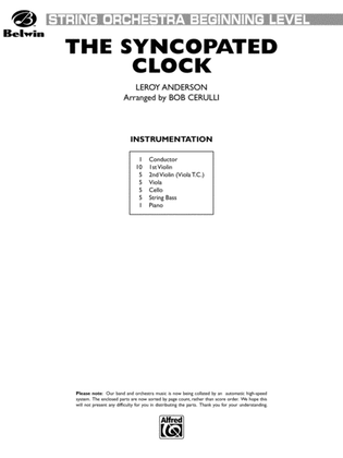 Book cover for The Syncopated Clock: Score