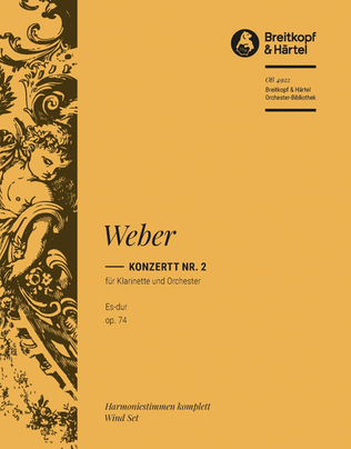 Book cover for Clarinet Concerto No. 2 in Eb major Op. 74