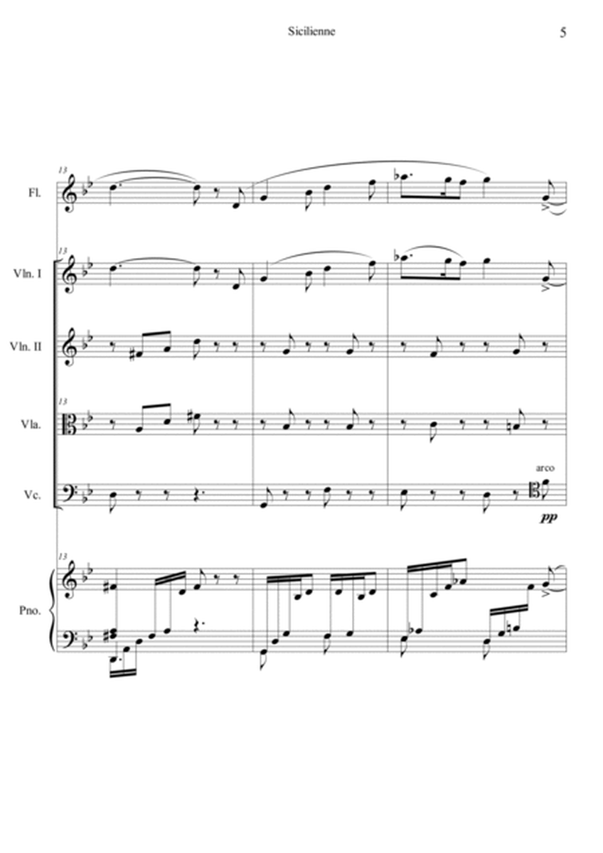 Sicilienne for Cello & Piano Op. 78 by Gabriel Faure Orchestra - Digital Sheet Music
