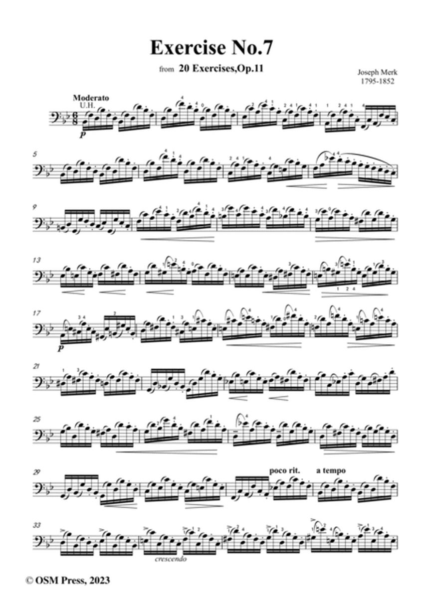 Merk-Exercise No.7,Op.11 No.7,from '20 Exercises,Op.11',for Cello image number null