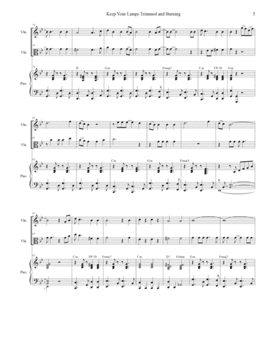 Keep Your Lamps Trimmed And Burning (Duet for Violin and Viola) by Stephen DeCesare String Duet - Digital Sheet Music