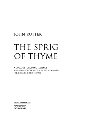 Book cover for The Sprig of Thyme