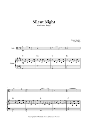 Book cover for Silent Night for Easy Viola and Piano