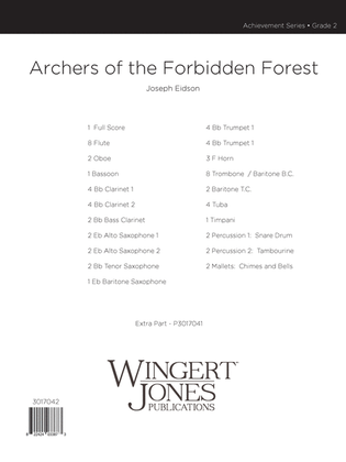 Book cover for Archers of the Forbidden Forest - Full Score