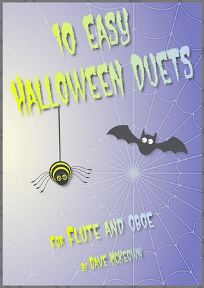 Book cover for 10 Easy Halloween Duets for Flute and Oboe