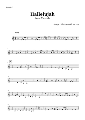 Hallelujah by Handel for French Horn