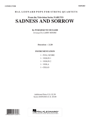 Book cover for Sadness and Sorrow (from Naruto) (arr. Larry Moore) - Conductor Score (Full Score)