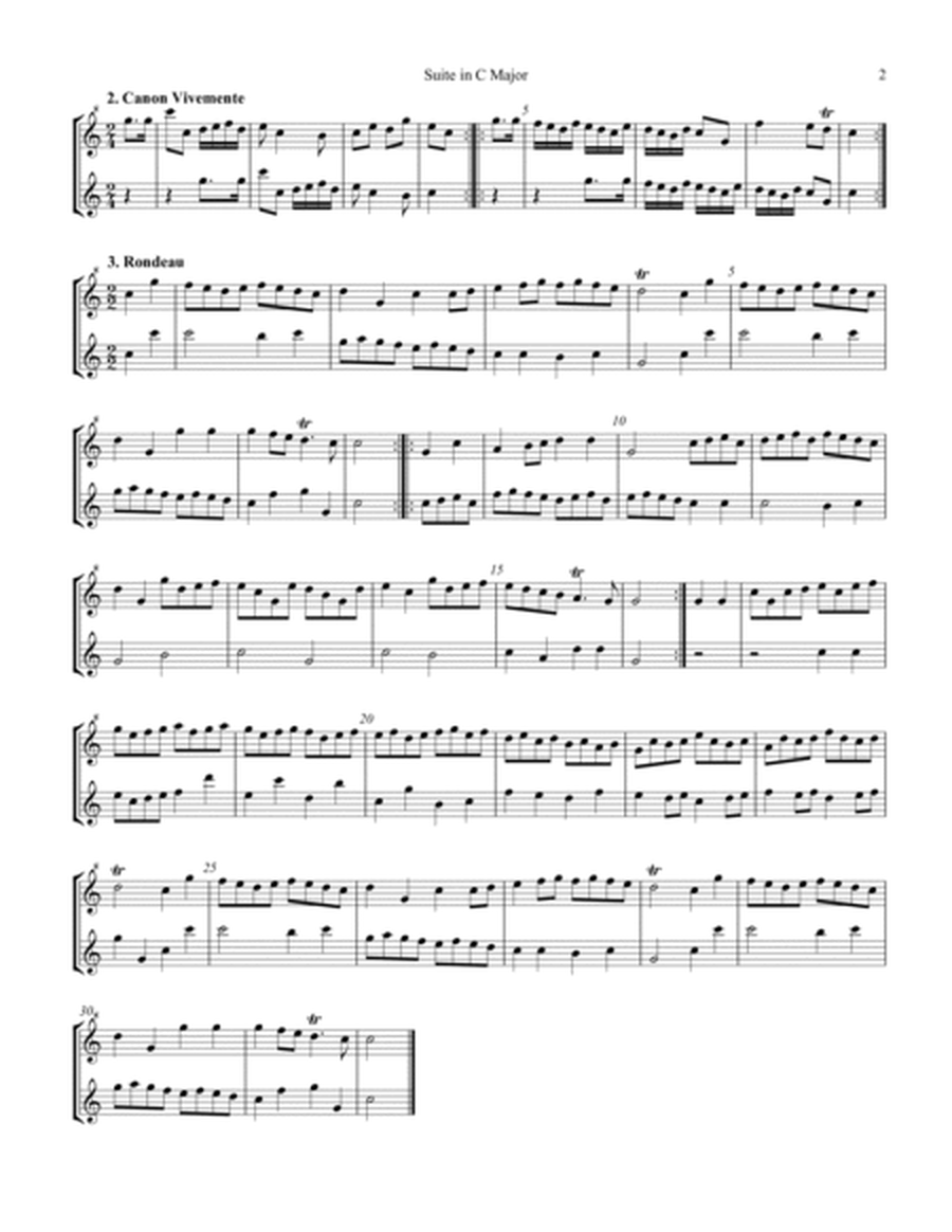 Suite in C Major for recorder duet image number null