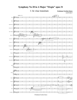Book cover for Symphony No 20 in A Major "Elegia" Opus 31 - 1st Movement (1 of 4) - Score Only
