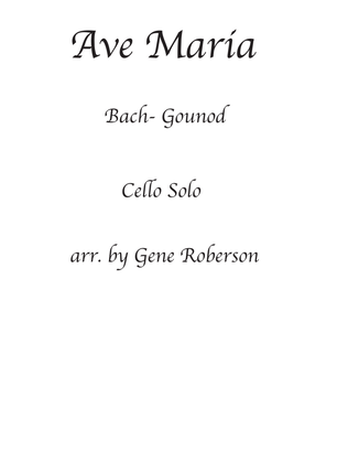 Book cover for Ave Maria Bach-Gounod Cello & Keyboard