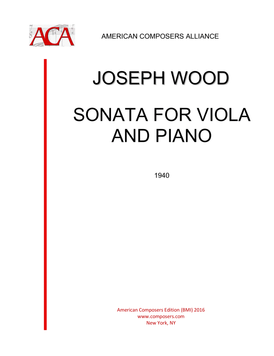 [Wood] Sonata for Viola and Piano