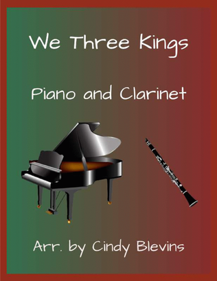 Book cover for We Three Kings, for Piano and Clarinet