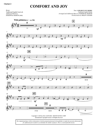 Comfort And Joy (Full Orchestra) - Bb Clarinet 2