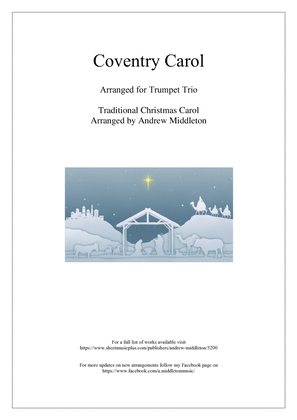 Coventry Carol arranged for Trumpet Trio