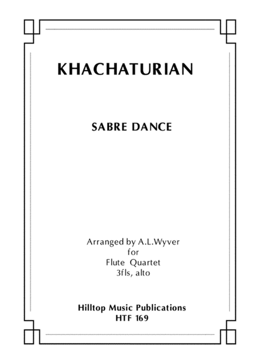 Sabre Dance arr.  Three flutes and alto flute image number null