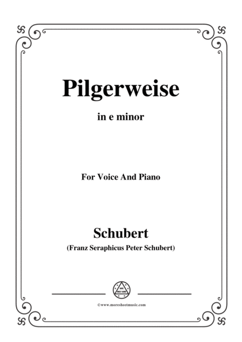 Schubert-Pilgerweise,in e minor,for Voice&Piano image number null