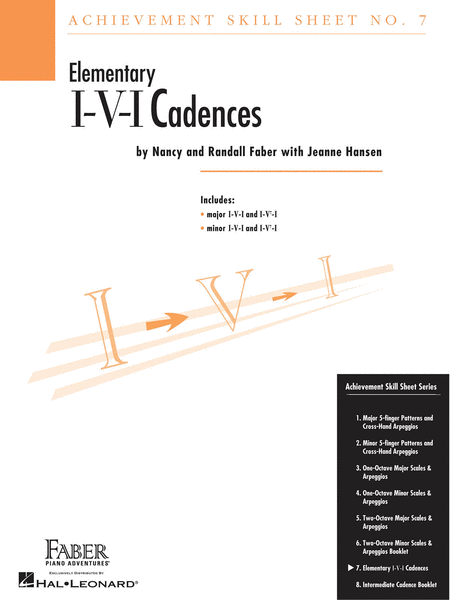 Achievement Skill Sheet No. 7, I-V-I Cadences