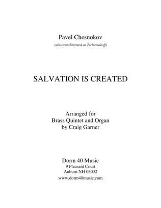 Book cover for Salvation Is Created (for Brass Quintet and Organ)