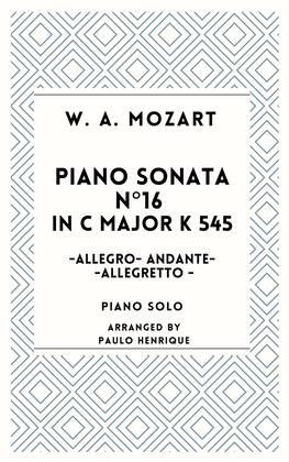 Book cover for Piano Sonata N°16 in C Major - K545