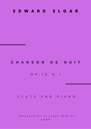 Book cover for Chanson De Nuit, Op.15 No.1 - Flute and Piano (Full Score and Parts)