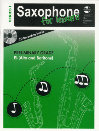 Book cover for AMEB Saxophone For Leisure Prelim E Flat Book/CD Ser 1