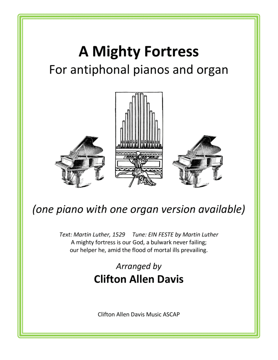 A Mighty Fortress (EIN FESTE BURG) arranged for two antiphonal pianos and organ image number null