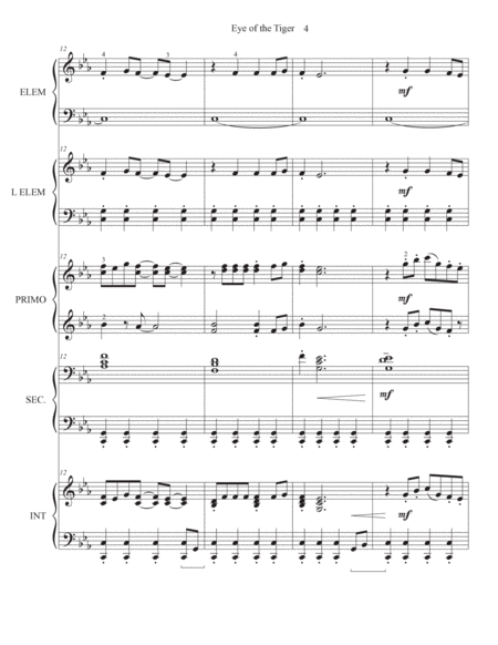 Survivor - Eye of the Tiger - For Trumpet Sheet music for Piano (Solo) Easy