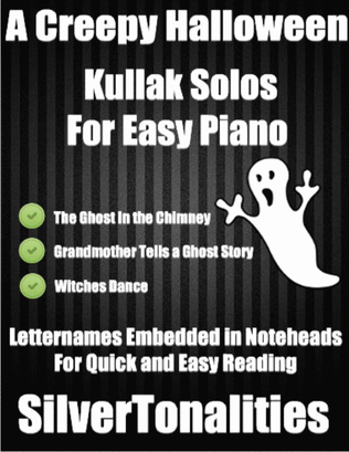 Book cover for A Creepy Halloween Kullak Solos for Easy Piano