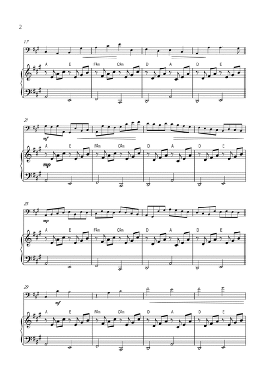 "Canon" by Pachelbel - EASY version for CELLO SOLO with PIANO image number null
