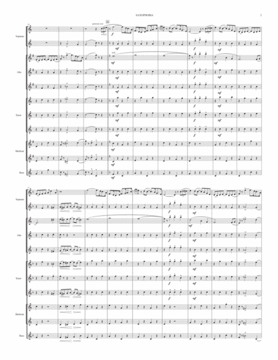 SAXOPHOBIA - for Saxophone Ensemble image number null