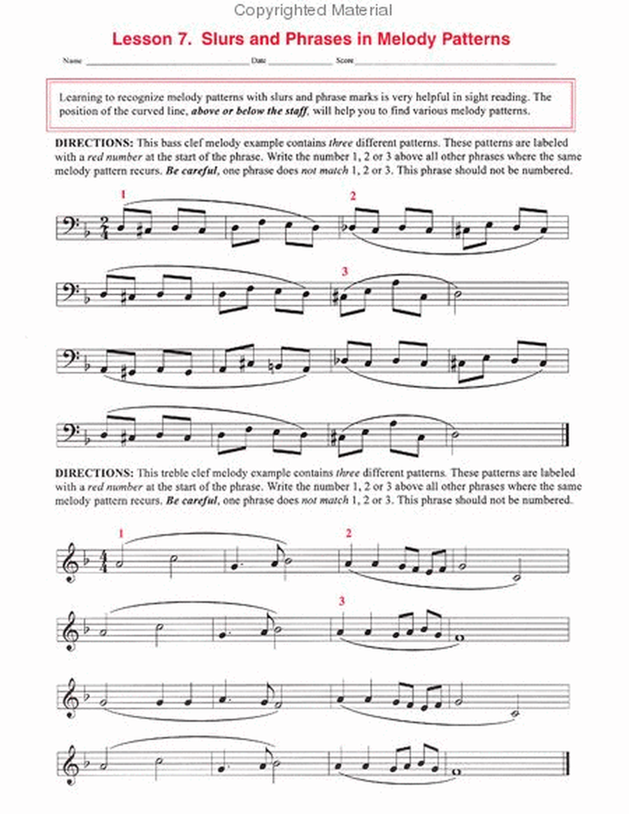 Sight Reading Workbook