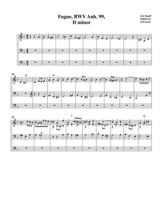 Book cover for Fugue, BWV Anh. 99, D minor