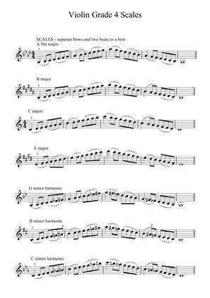 Book cover for Grade 4 Violin Scales