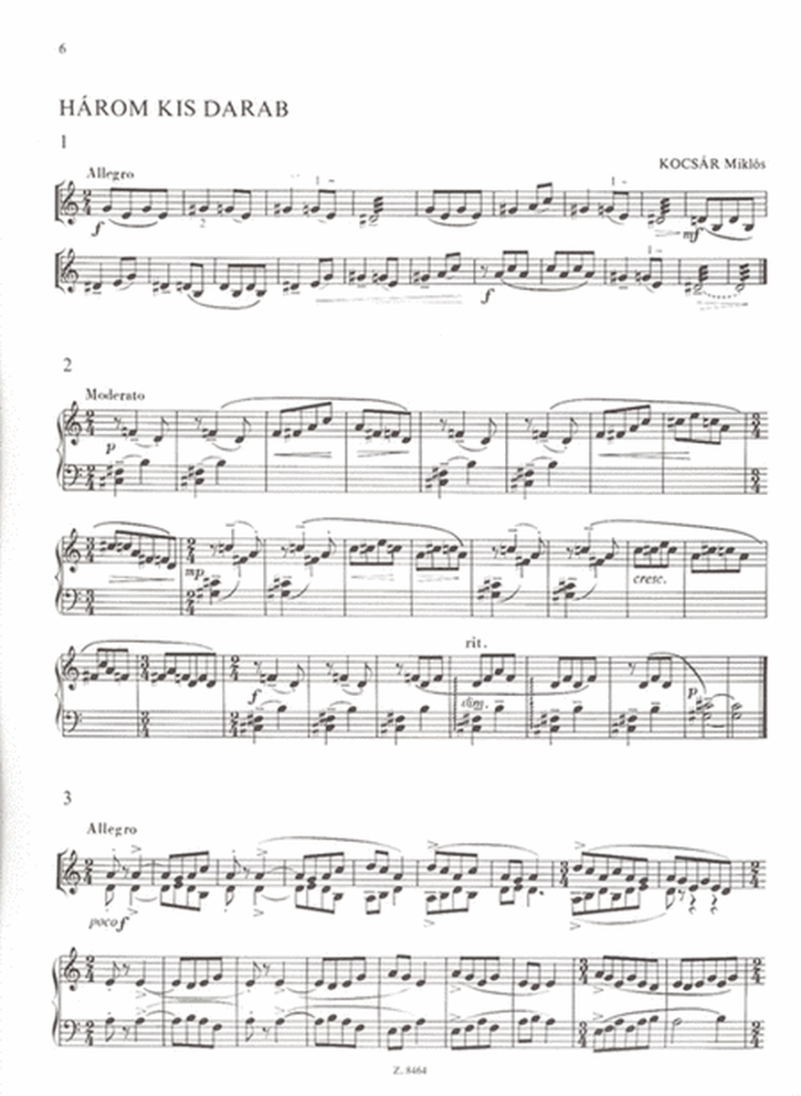 Musik für Cimbalom I für ein und zwei Cimbaloms